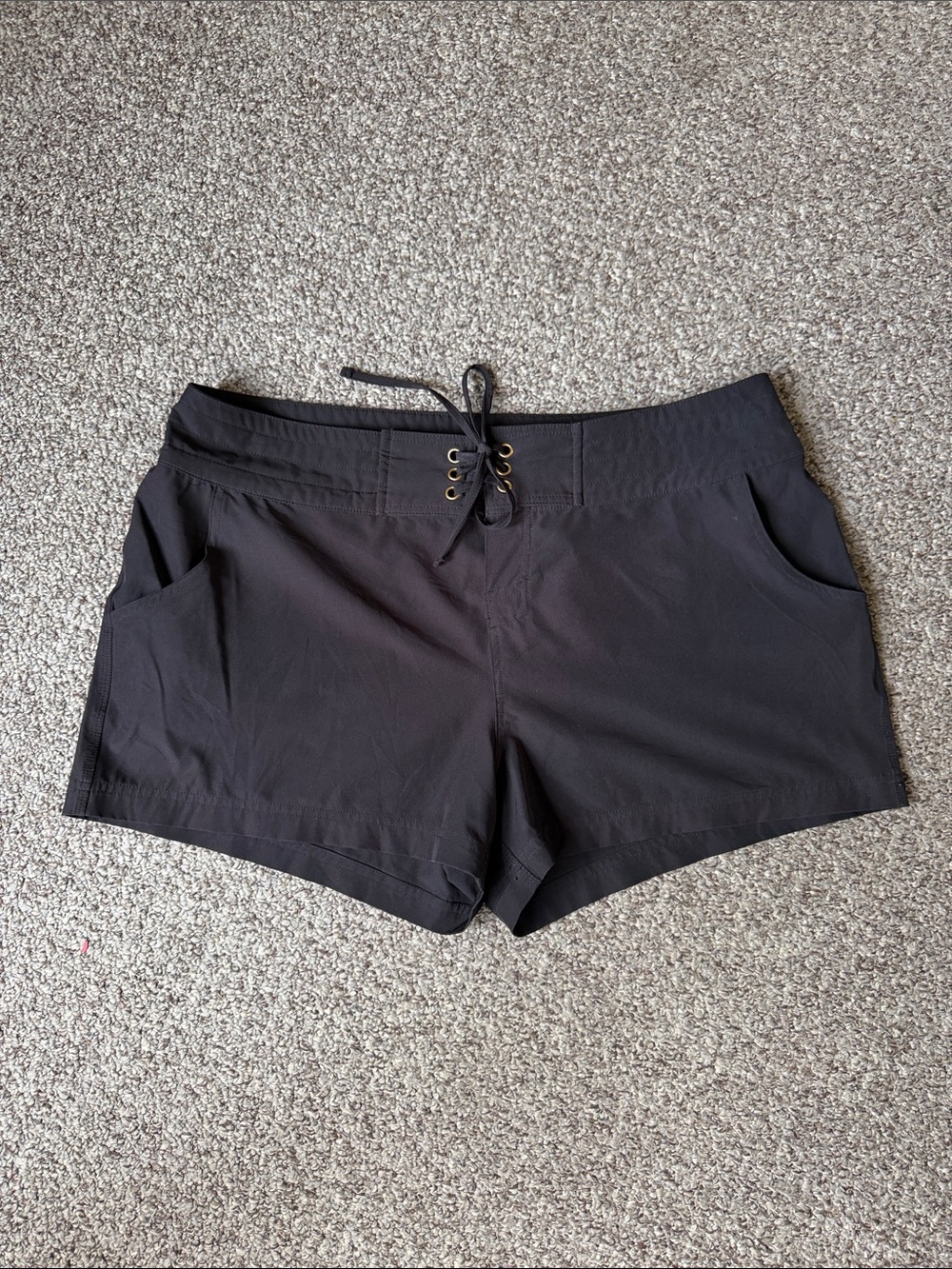 La Blanca Black Lace-Up Board Shorts